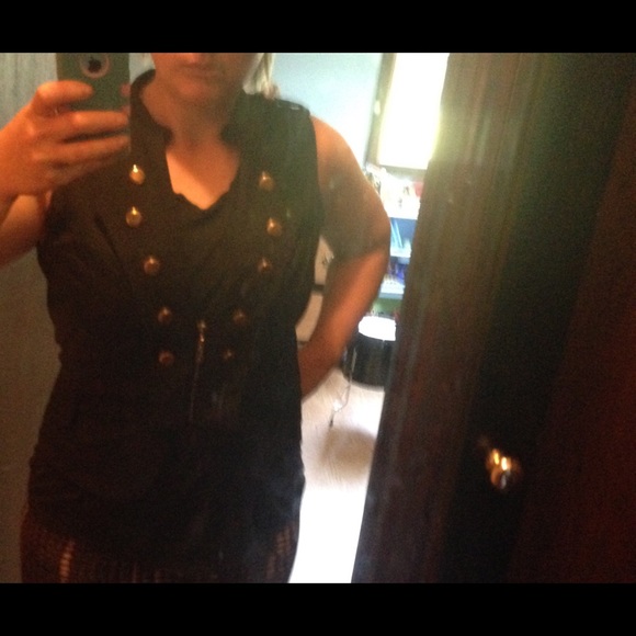 Black dressy vest