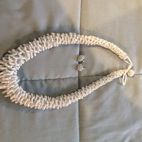 Matching necklace and earring