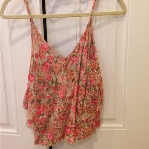 Layered floral sleeveless top