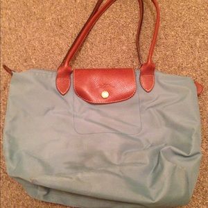 Medium blue le pliage longchamp bag