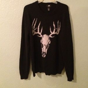 Men's moose wool knit sweater