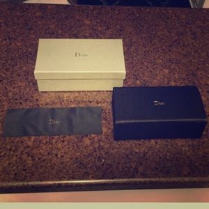 $15 Christian Dior sunglass case, box & lens cloth