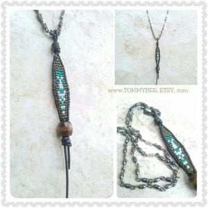 Tommy Bee Hematite Layering 100% Handmade Necklace