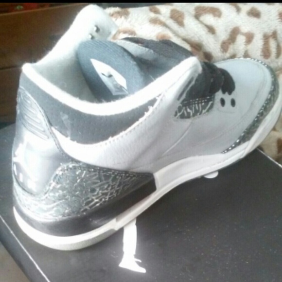 Jordans ( Wolf Grey 3's )