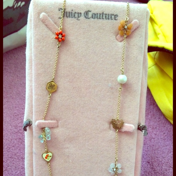 Juicy Couture long spring necklace.
