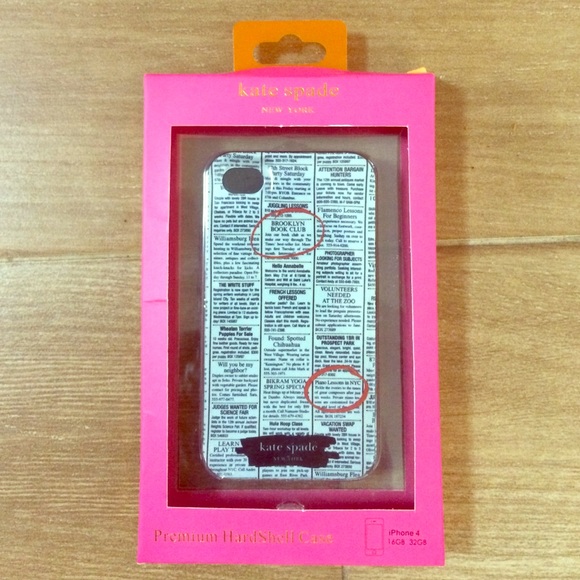 Kate Spade premium hardshell iphone 4 & 4S case.
