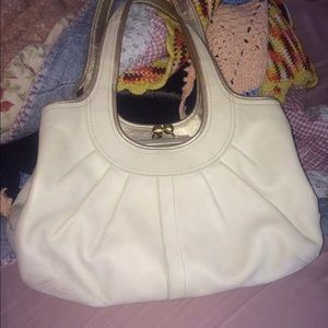 Coach Kisslock pleated leather ergo bag