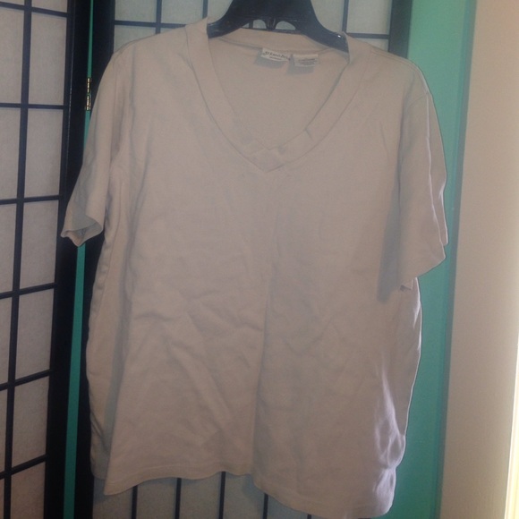 Beige V-Neck Shirt
