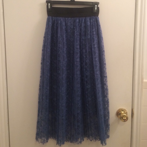 Gorgeous Lacey Dark Blue Skirt