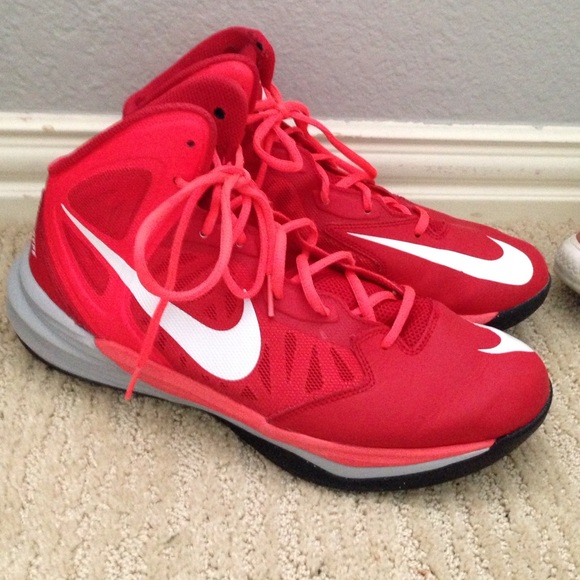 Nike Men's Prime Hype DF Basketball Shoes(RED)