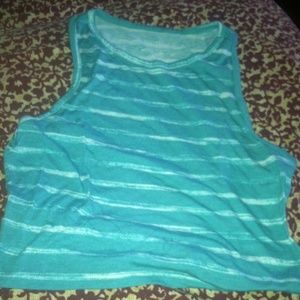 Light blue crop top