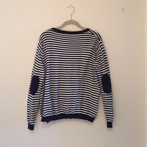 Brandy Melville Striped Sweater with Elbow Patched