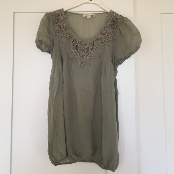 Green embroidered shirt