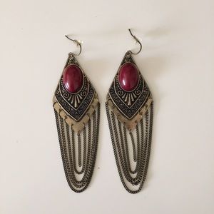 Fringe Stone Earrings