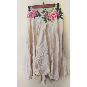 free people embroidered waist skirt