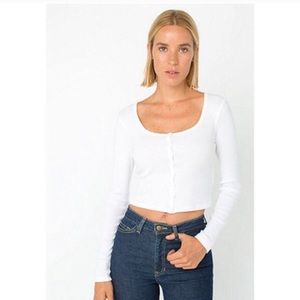American apparel baby ribbed crop top
