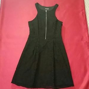 Express front zip lace dress