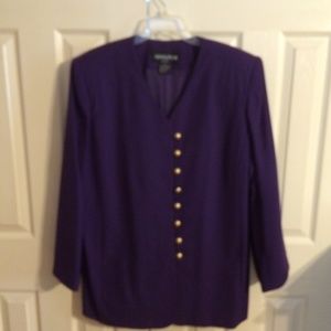 Adolpho II Atelier Purple Suit Size 18