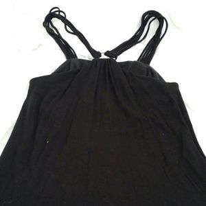 Strappy black tank
