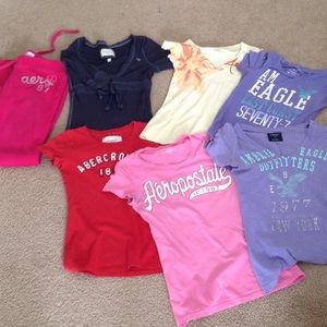 Lot of SEVEN(7) pieces:A&F, Aeropostale, Am Eagle