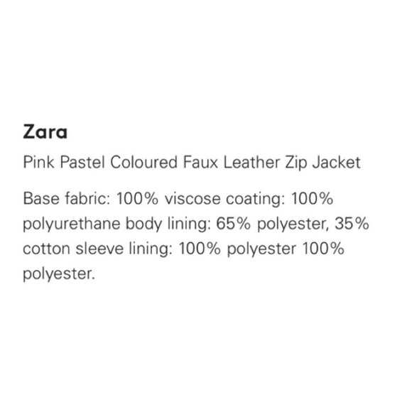 ❌SOLD IN BUNDLE: ZARA Pastel Faux Leather Jacket - Picture 3 of 4