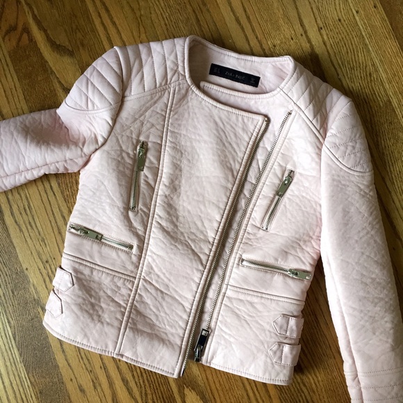 ❌SOLD IN BUNDLE: ZARA Pastel Faux Leather Jacket - Picture 4 of 4