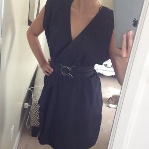 Black belted dress