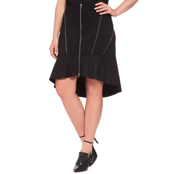 Eloquii Dresses & Skirts - New Black Zipper Flounce Skirt Eliquii $68 Size 20