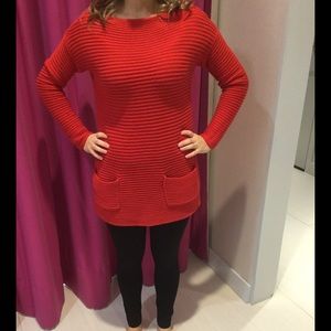 VINCE CAMUTO BOAT NECK POCKET SWEATER