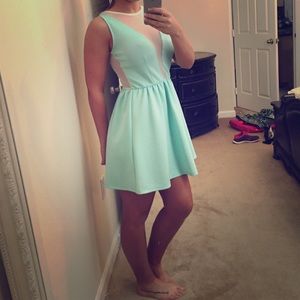Mint blue dress