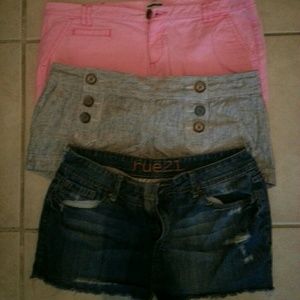 Express shorts and rue 21 skirt $10 ea