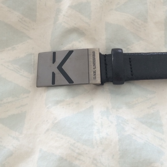 Authentic Karl Lagerfeld black leather belt