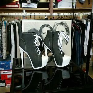 FINAL PRICE DROP!!  Denim sneaker stilettos