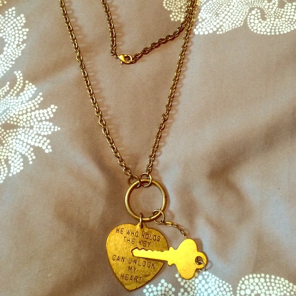 Cute heart and key necklace!