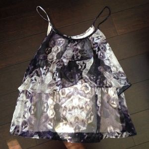 Layered tiered ruffled tank