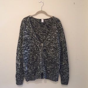 Zip Up Knit Cardigan