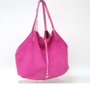 Tiffany tote bag metallic pink leather/suede