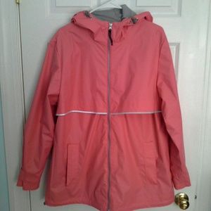 Coral New Englander Rain Jacket
