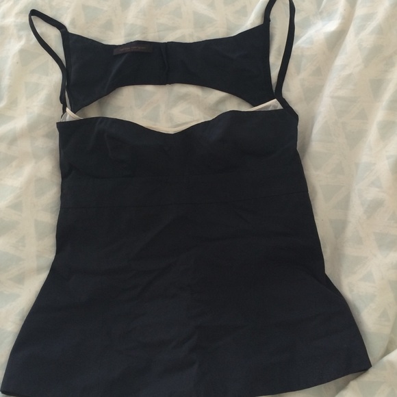 Narcisco Rodriguez bustier black w/white peekaboo