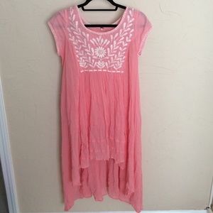 Free People Pink Flowy Dress