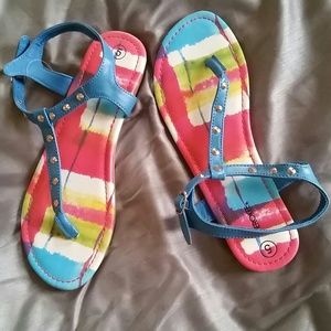 Cherokee Girls Silver Studded Sandals