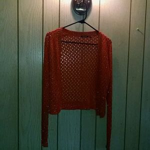 Shimmery burnt orange sweater