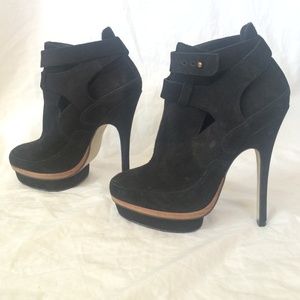 ASOS platform heeled ankle bootie