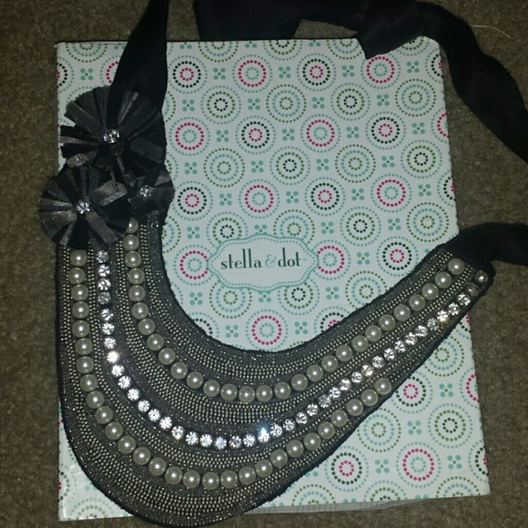 Natasha Embroidered Bib Necklace