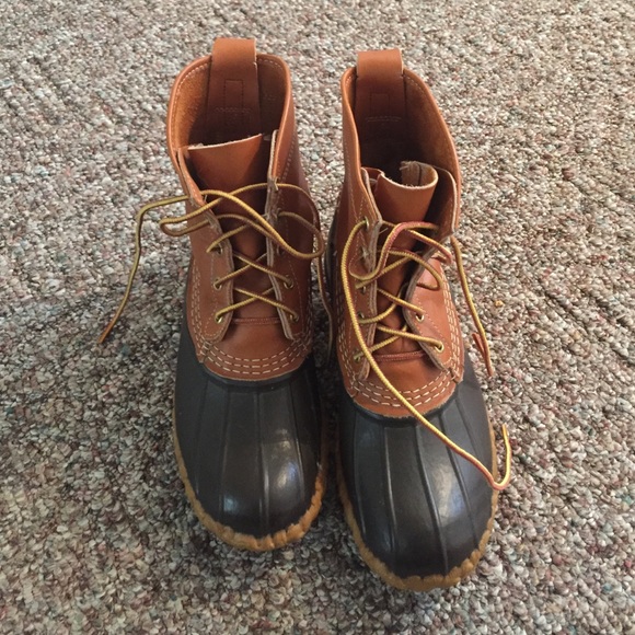 L. L. Bean women's duck boots brown and tan size 7