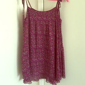 Purple Floral Babydoll Summer Dress
