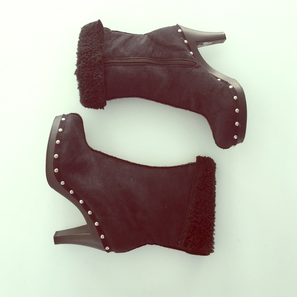 Black studded boots size 9