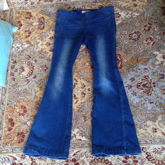 Free people pull on kick flare pants