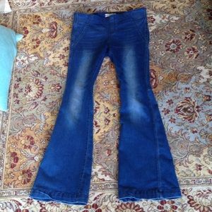 Free people pull on kick flare pants