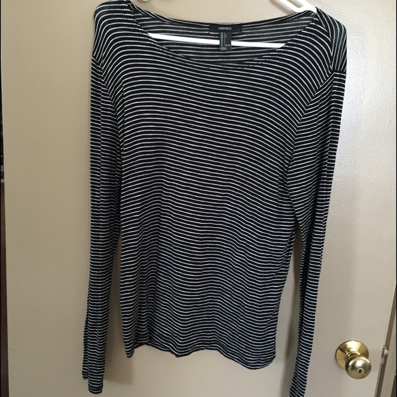 Black and white striped tee